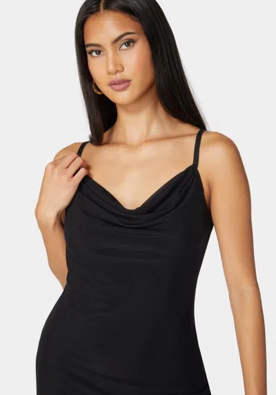 Bebe Emma Mesh Maxi Slip Dress In Black