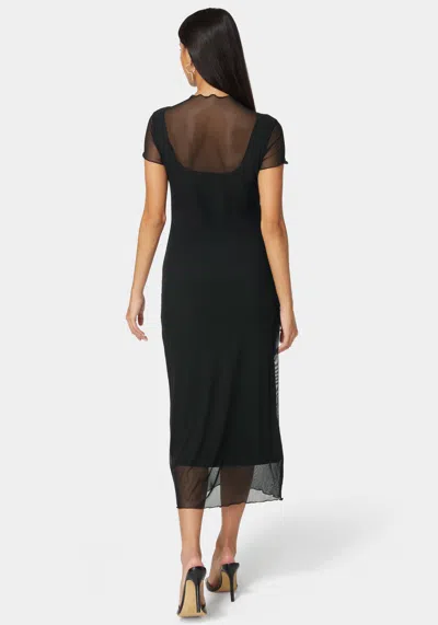 Bebe Brooklyn Mesh Maxi Dress In Black
