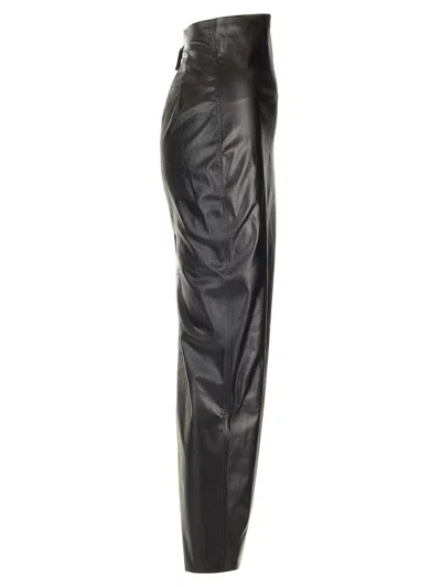 Shop Rick Owens Coated Denim Skirt In Nero