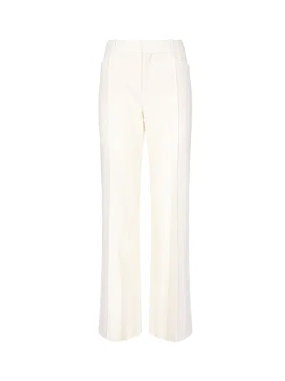 Shop Chloé Flared Hose Trousers In White