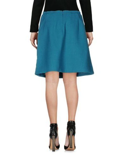 Shop Carven Knee Length Skirt In Deep Jade