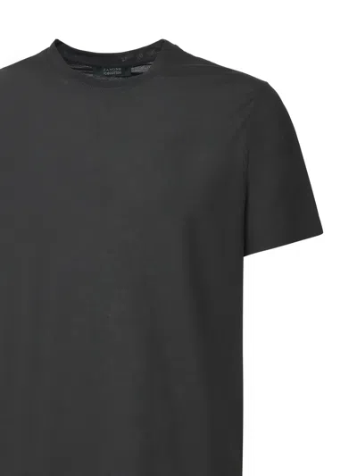 Zanone T Shirt Mc Slim Fit Ice Cotton In Grey