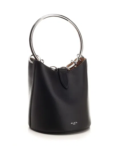 Shop Alaïa Ring Bucket Med In Black