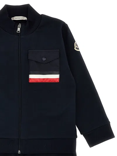 Moncler Cotton Tracksuit In Blue