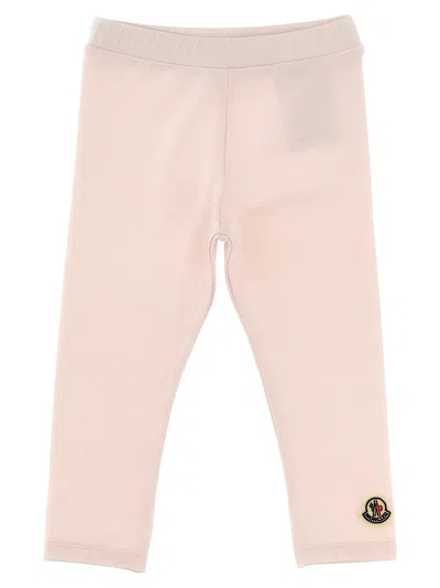 Moncler Logo Leggings In Pink