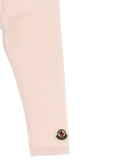 Moncler Logo Leggings In Pink
