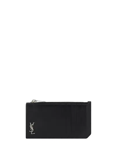 Shop Saint Laurent Card Holder In Nero