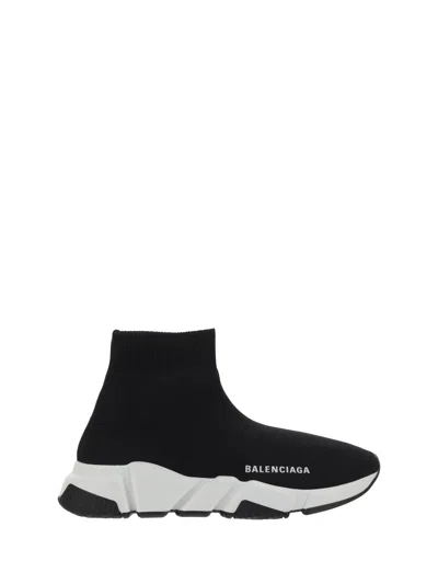 Shop Balenciaga Speed Sneakers In Black/white/black