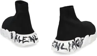 Shop Balenciaga Speed 2.0 Knitted Sock-sneakers In Black