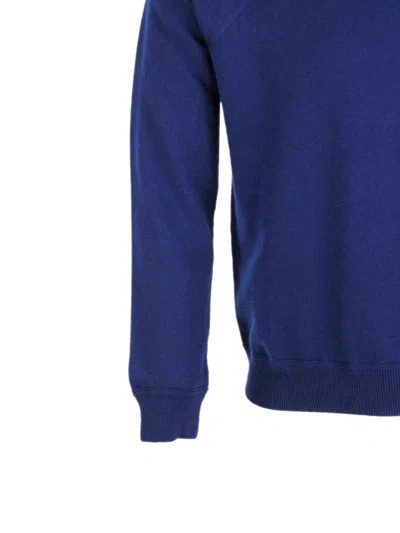 Shop Malo Sweater In Blue