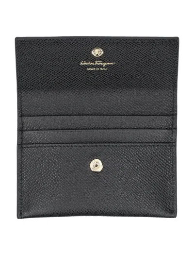 Ferragamo Vara Bow-detail Leather Wallet In Black