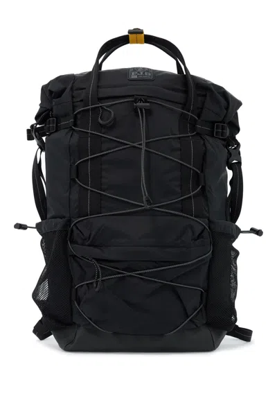 Parajumpers Nylon Roll-up Backpack For In Black (black)