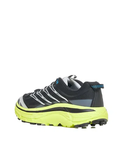 Shop Hoka Sneakers In Black/ Citrus