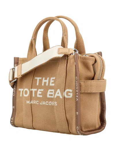 Shop Marc Jacobs The Jacquard Mini Tote Bag In Camel