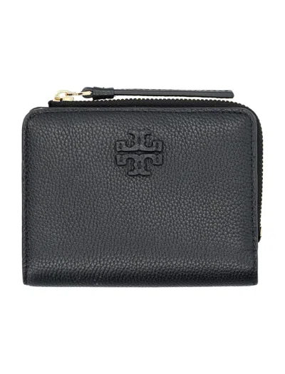 Shop Tory Burch Mcgraw Bi-fold Wallet In Black