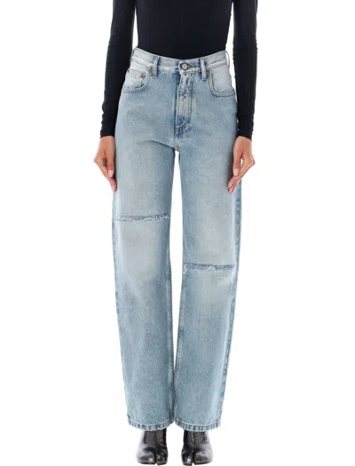 Shop Mm6 Maison Margiela Slim Denim In Light Blue