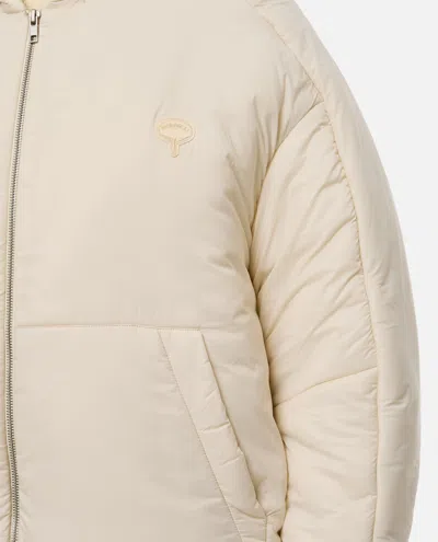 Mordecai Hooded Zippered Cotton Jacket In White