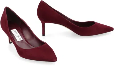 Jimmy Choo 60mm Romy Suede Pointed-toe Pumps In Burgundy