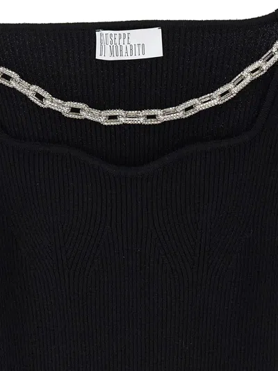 Shop Giuseppe Di Morabito Jewel Chain Sweater In Black