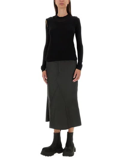 Rick Owens Women's Denim Skirt In Black