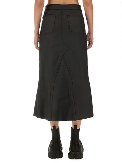 Rick Owens Women's Denim Skirt In Black