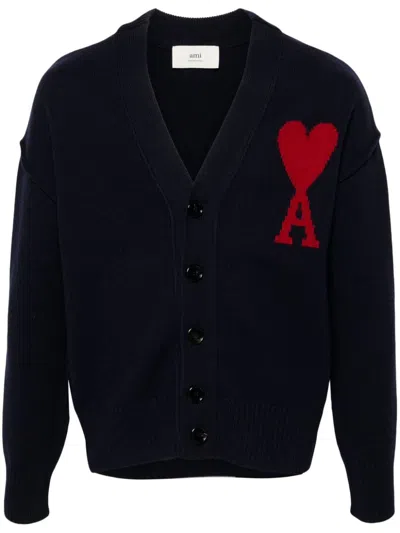 Shop Ami Alexandre Mattiussi Ami Sweaters Blue