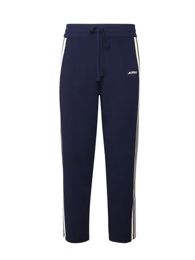 Shop Autry Sporty Pants With Side Stripes In Blue