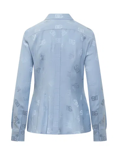 Shop Dolce & Gabbana Shirt With Dg Logo In Glicine