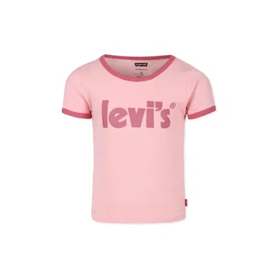 Levi's Logo-print T-shirt In Pink