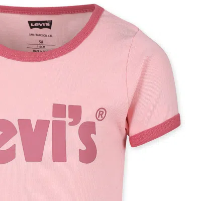 Levi's Logo-print T-shirt In Pink