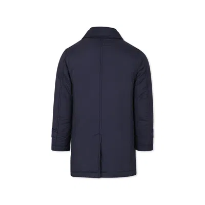 Herno Blue Badded Coat For Boy In Blue
