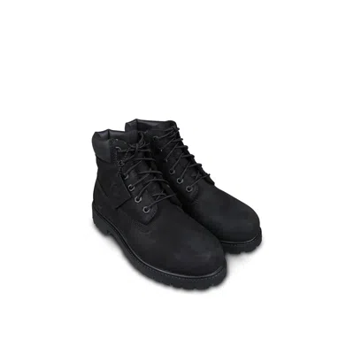 Timberland Black Boots For Kids With Logo In Black