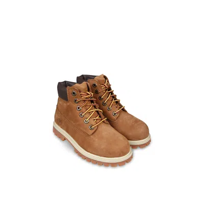Timberland Brown Boots For Kids With Logo In Brown