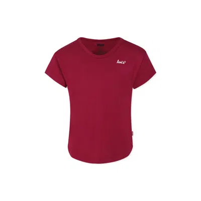 Levi's Bordeaux T-shirt For Girl With Logo In Bordeaux