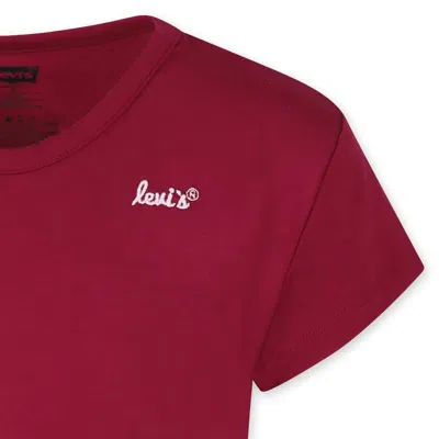 Levi's Bordeaux T-shirt For Girl With Logo In Bordeaux