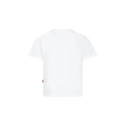 Levi's Ivory T-shirt For Girl With Logo In Ivory