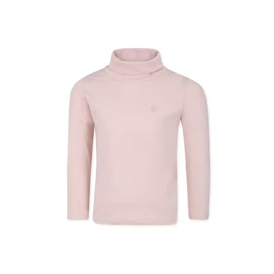 Petit Bateau Pink Turtle-neck T-shirt For Girl In Pink