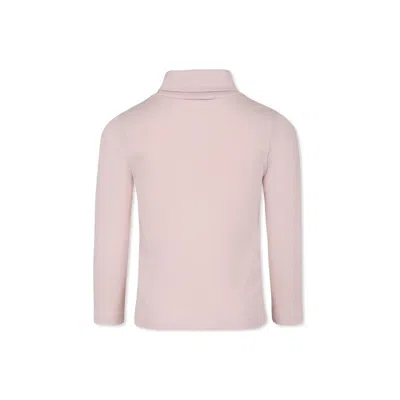 Petit Bateau Pink Turtle-neck T-shirt For Girl In Pink