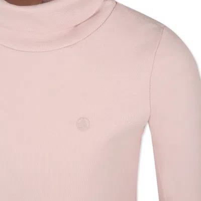 Petit Bateau Pink Turtle-neck T-shirt For Girl In Pink