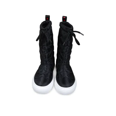 Marni Black Boots For Girl With Red Logo And Stars In Black