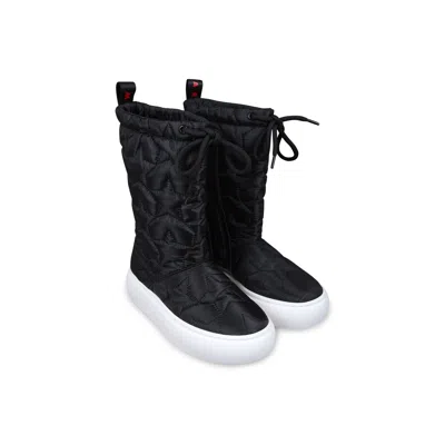 Marni Black Boots For Girl With Red Logo And Stars In Black