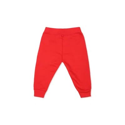 Dsquared2 Red Sweatpants For Baby Boy With White Logo In Red
