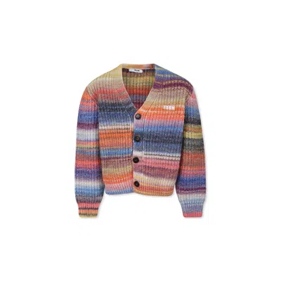 MSGM COLORFUL CARDIGAN FOR BOY 