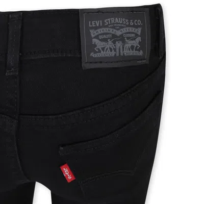 Levi's Black Jeans 710 For Girl With Logo Patch In Black