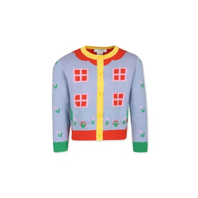 Stella Mccartney Knit Cardigan In Light Blue