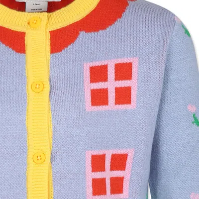 Stella Mccartney Knit Cardigan In Light Blue