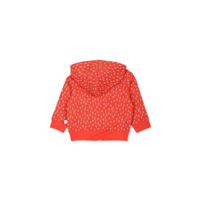 Stella Mccartney Red Sweatshirt For Baby Girls With Chickens And Flowers In Red