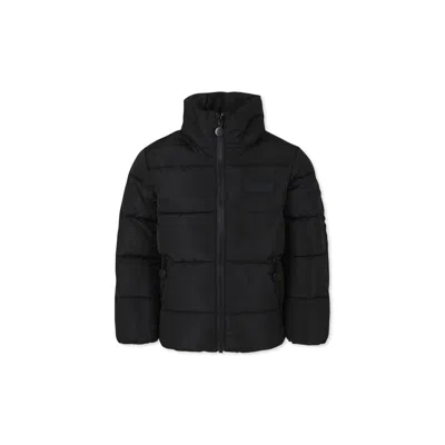Stella Mccartney Logo-patch Padded Jacket In Black