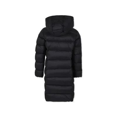 Colmar Black Down Jacket For Girl With Logo In Black
