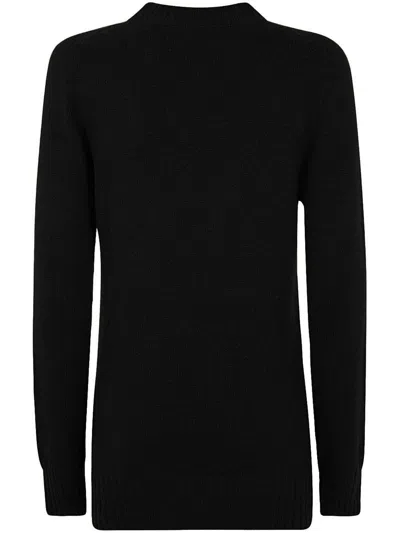 Shop Philosophy Di Lorenzo Serafini Black Virgin Wool And Cashmere Blend Sweater